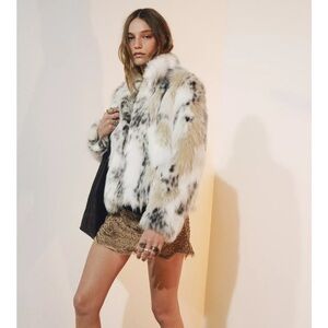 ZARA ZW Collection Faux Fur Short Coat Jacket NWT